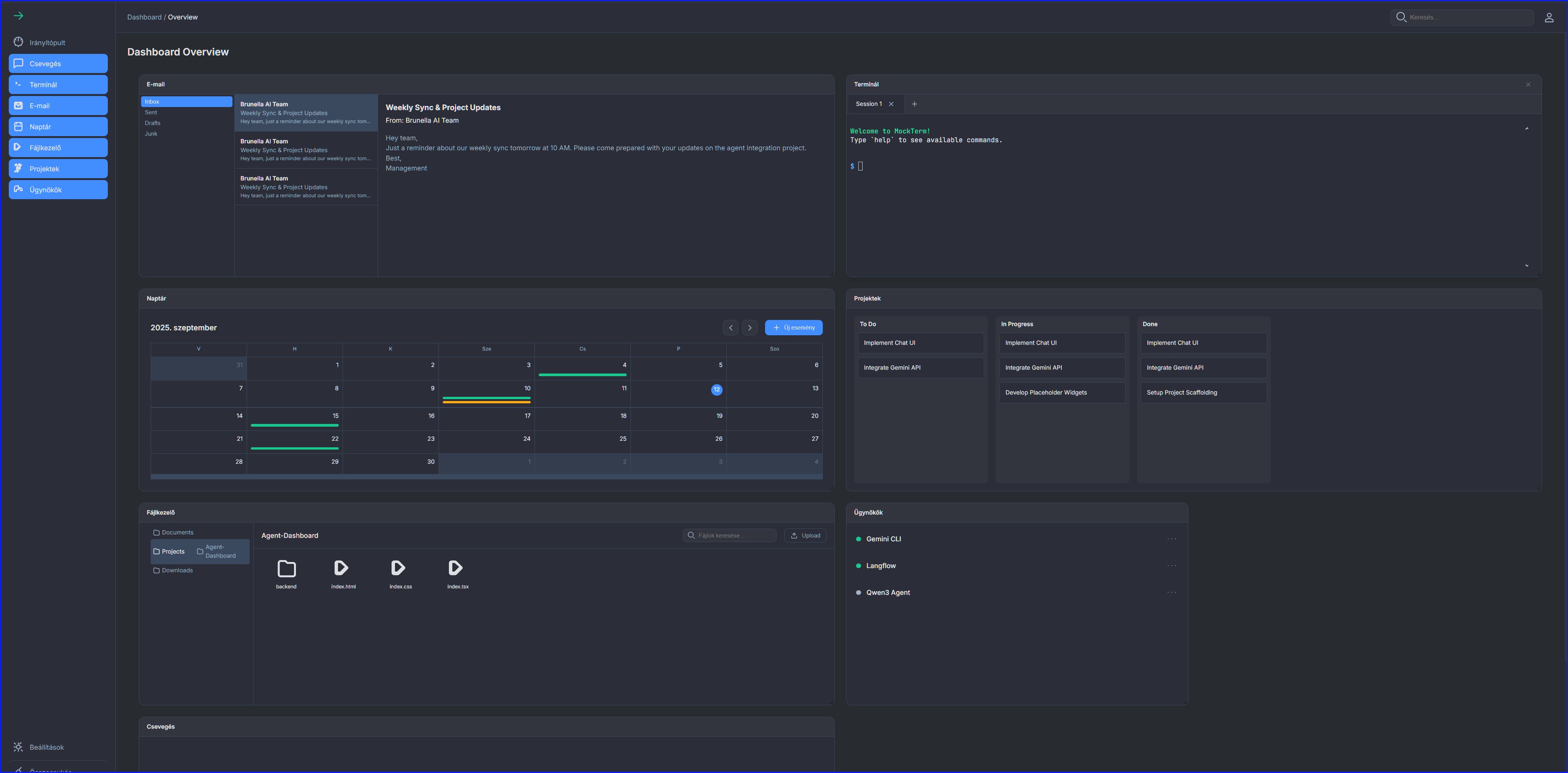 MI-vezérelt rendszerek